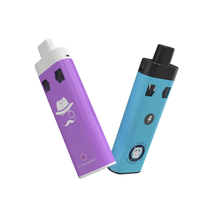 2 in 1 USA Ceramic Coil Dual Tank 2 Gram 4 Gram Thc Oil Disposable Cartridge Vaporizer Empty - 2ml Dual Tank And 2ml Dual Disposable Vape